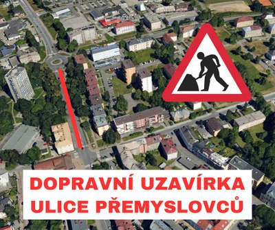 Uzavírka - ulice Přemyslovců