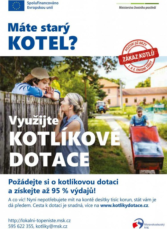 KOTLÍKOVÉ DOTACE POMOHOU S VÝMĚNOU ZBÝVAJÍCÍCH ZASTARALÝCH KOTLŮ VE MĚSTĚ