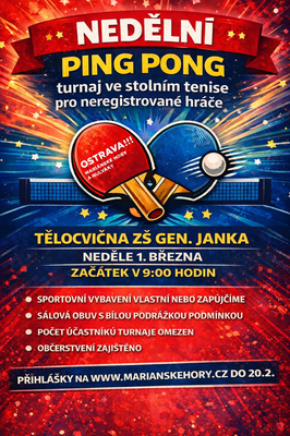 Nedělní ping-pong poprvé v Mariánských Horách