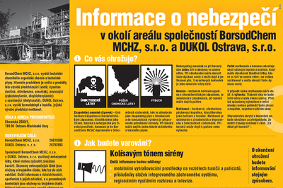 Preventivní informace pro občany v zóně havarijního plánování
