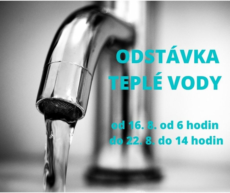 Upozornění - odstávka teplé vody