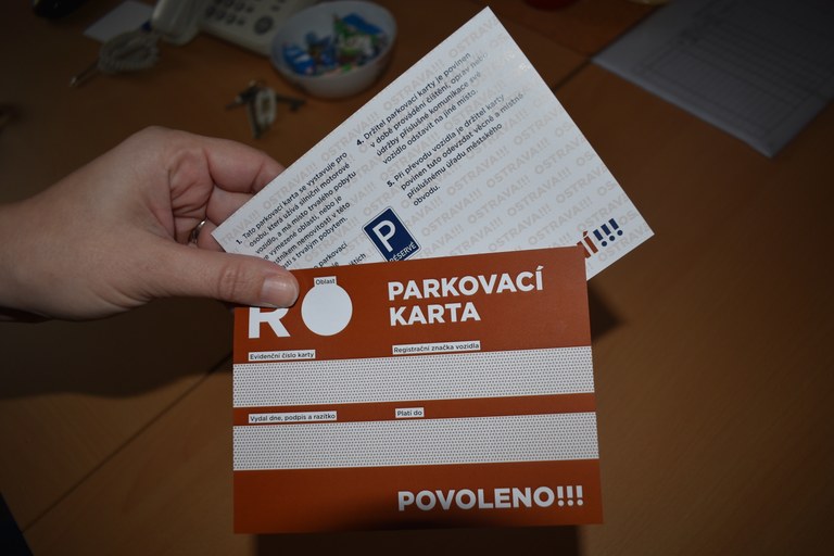 Upozornění - parkovací karty