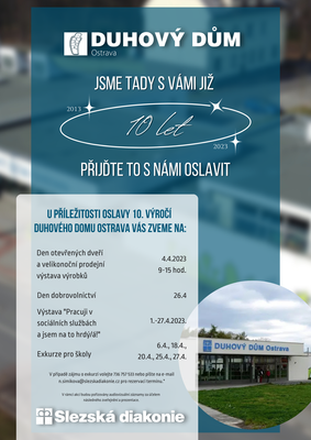 V dubnu oslaví DUHOVÝ DŮM Ostrava již 10 let
