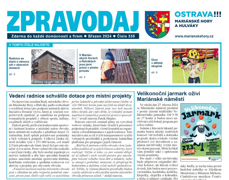 Vychází březnový Zpravodaj