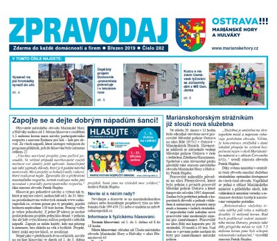 Vychází březnový Zpravodaj Mariánských Hor a Hulvák
