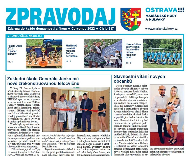 Vychází červencový Zpravodaj