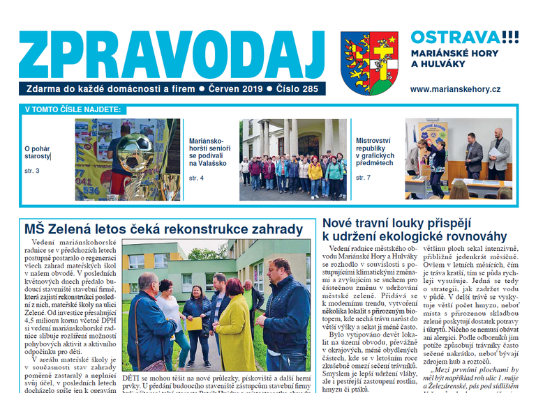 Vychází červnový Zpravodaj Mariánských Hor a Hulvák