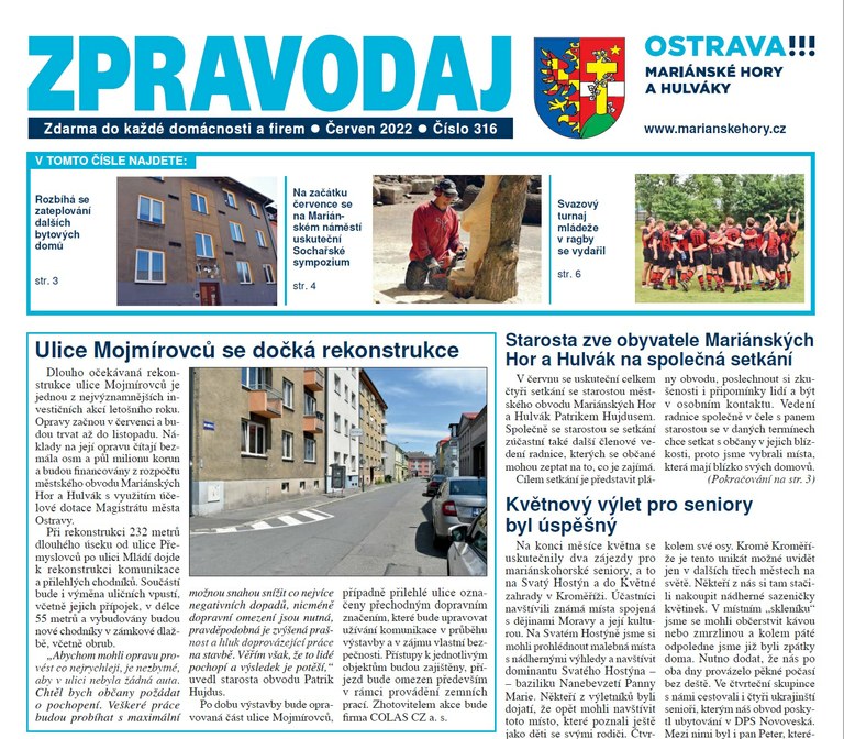Vychází červnový zpravodaj