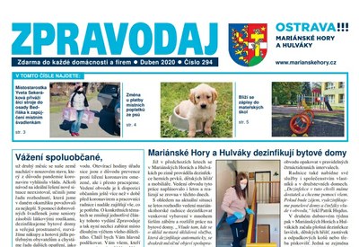 Vychází dubnové vydání mariánskohorského zpravodaje