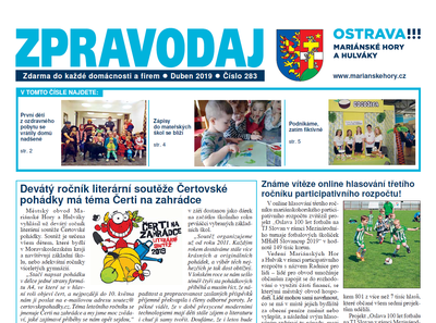 Vychází dubnový Zpravodaj Mariánských Hor a Hulvák