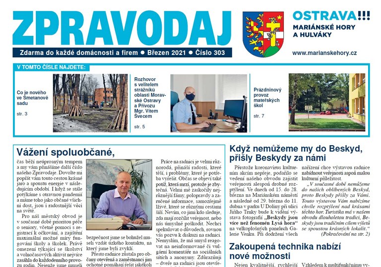 Vychází březnový zpravodaj