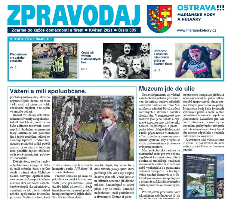 Vychází květnový zpravodaj
