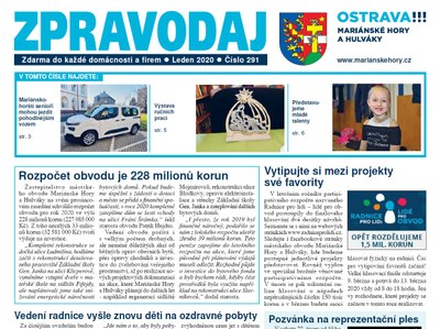 Vychází lednový Zpravodaj Mariánských Hor a Hulvák