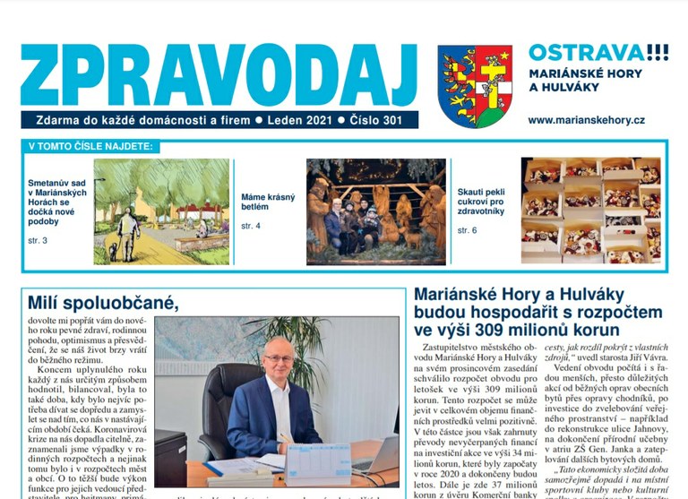 Vychází lednový zpravodaj