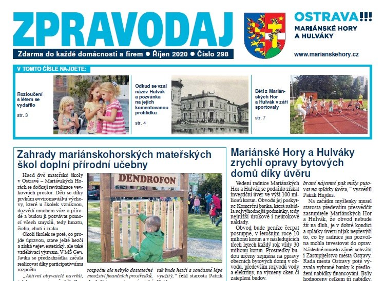 Vychází říjnový zpravodaj