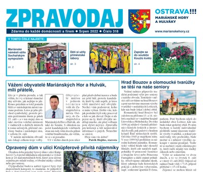 Vychází srpnový Zpravodaj