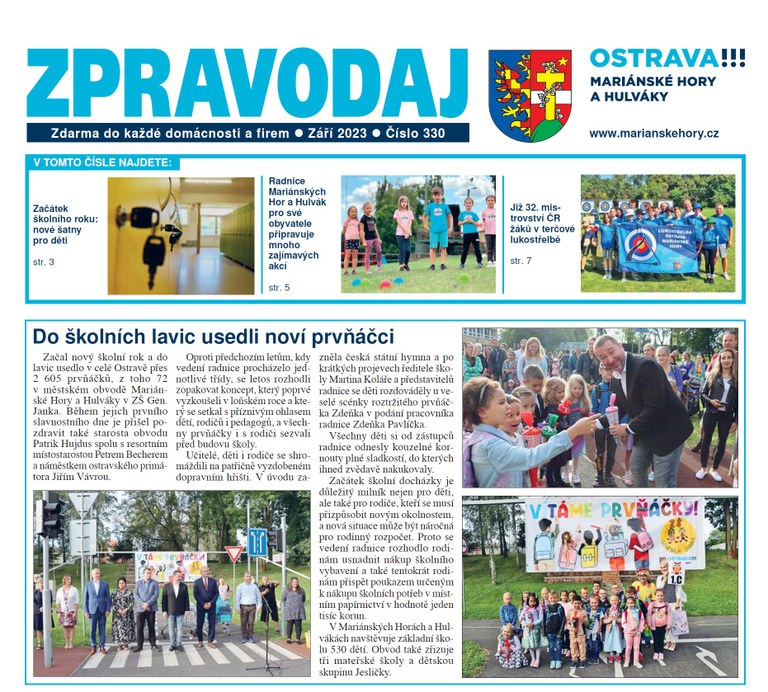 Vychází zářijový Zpravodaj