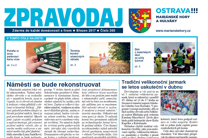 Vyšel březnový Zpravodaj