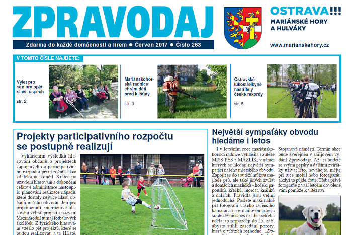 Vyšel červnový Zpravodaj