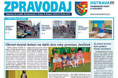 Vyšel dubnový Zpravodaj Mariánských Hor a Hulvák
