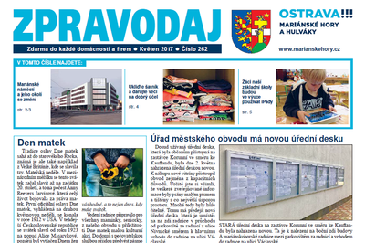 Vyšel květnový Zpravodaj