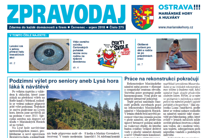 Vyšel prázdninový Zpravodaj