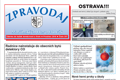 Vyšel prosincový Zpravodaj