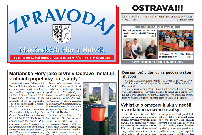 Vyšel říjnový Zpravodaj