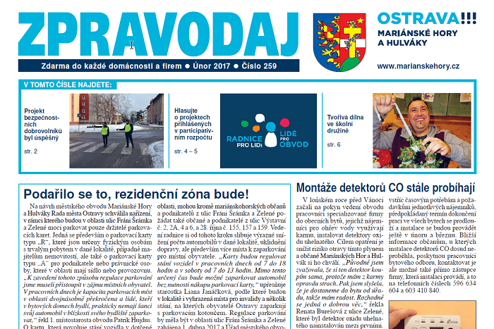 Vyšel únorový Zpravodaj