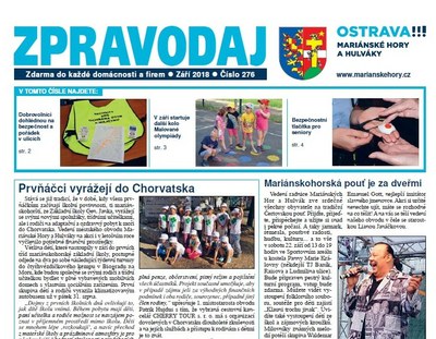 Vyšel zářijový Zpravodaj Mariánských Hor a Hulvák