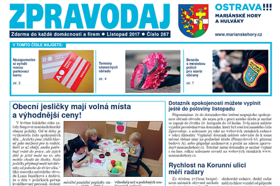 Vyšlo listopadové číslo Zpravodaje