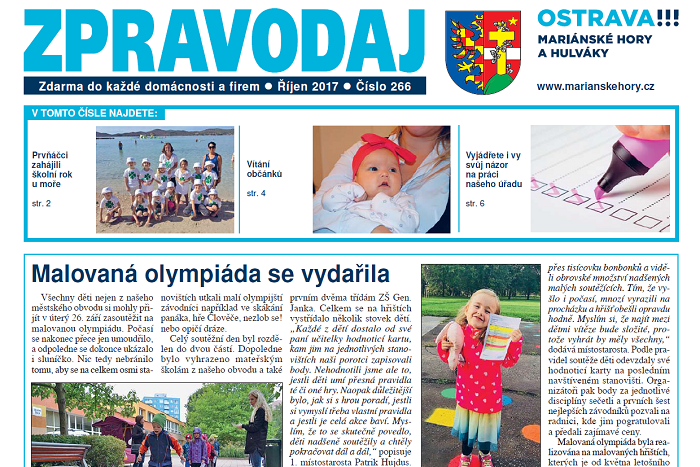 Vyšlo říjnové číslo Zpravodaje