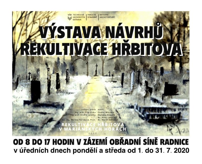 Výstava návrhů Rekultivace hřbitova v Mariánských Horách už jen do konce prázdnin